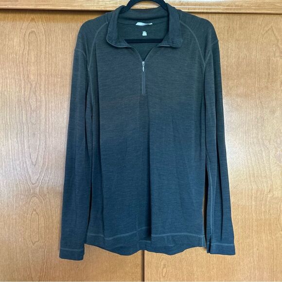 Smartwool Men's Merino Wool 1/4 Zip Pullover Layering Piece Grey Size XL Fading - Picture 1 of 11